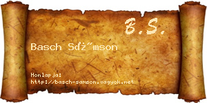 Basch Sámson névjegykártya